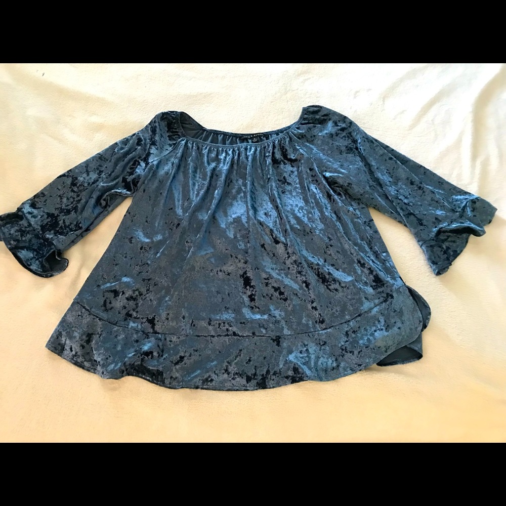 Zac & Rachel Ruffle Peasant 3/4 sleeve blouse